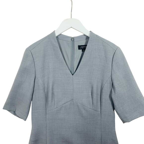 TAHARI Sheath light grey Pencil Dress SZ 8 - Picture 5 of 16